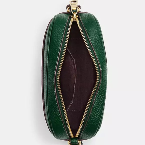 ⭐️NEW!⭐️COACH Mickey and Minnie on a sled, Green camera bag with ID holder - Picture 3 of 5